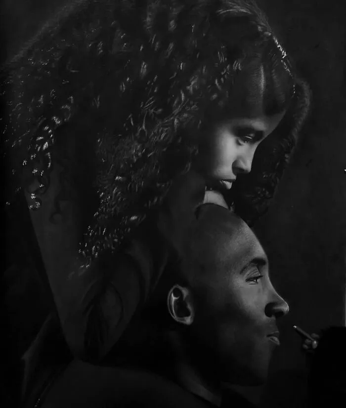 Young Nigerian Artist Draws Giant Hyper-Realistic Portraits Using Nothing But Charcoal (31 Pics)