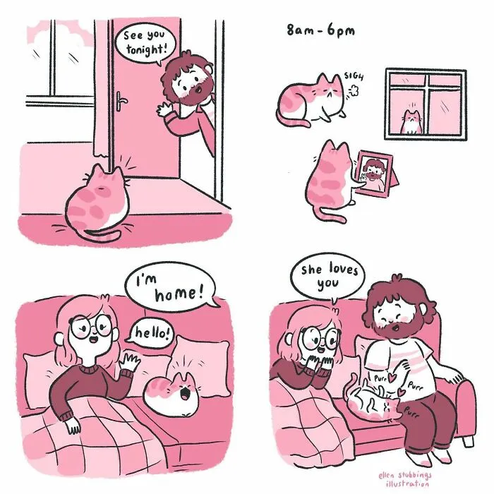 Life With Cats: 28 Cozy Comics Illustrated By This Artist