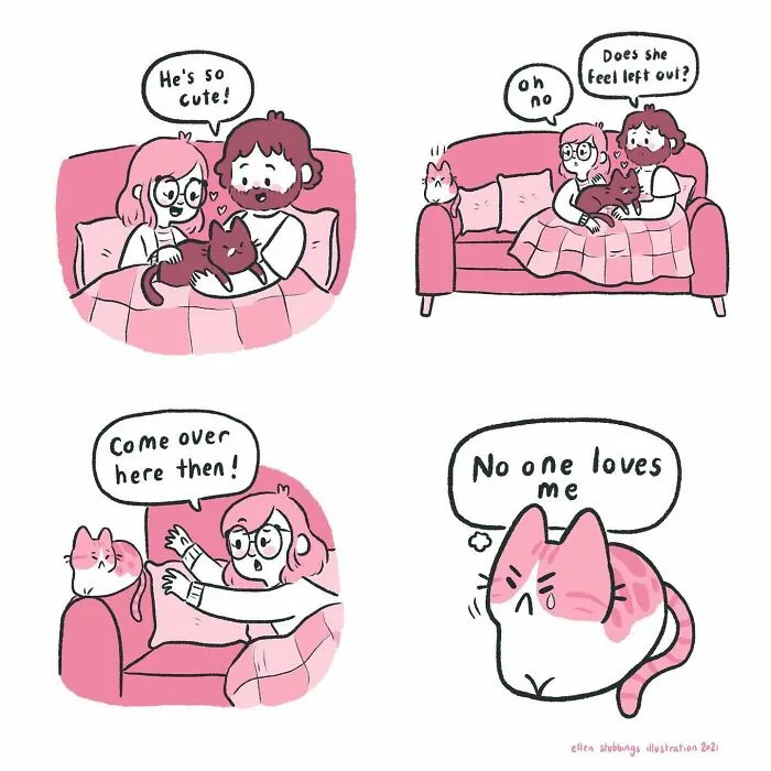 Life With Cats: 28 Cozy Comics Illustrated By This Artist