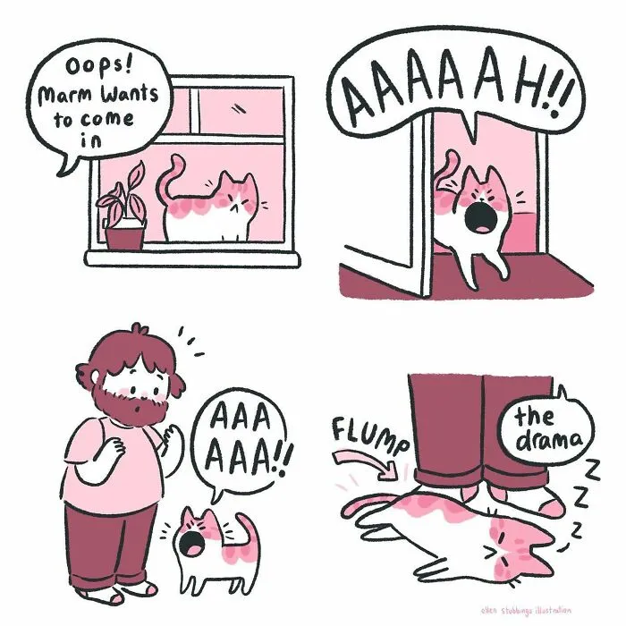 Life With Cats: 28 Cozy Comics Illustrated By This Artist