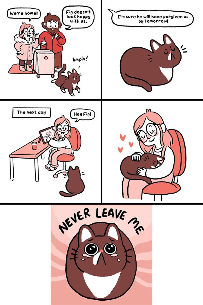 Life With Cats: 28 Cozy Comics Illustrated By This Artist