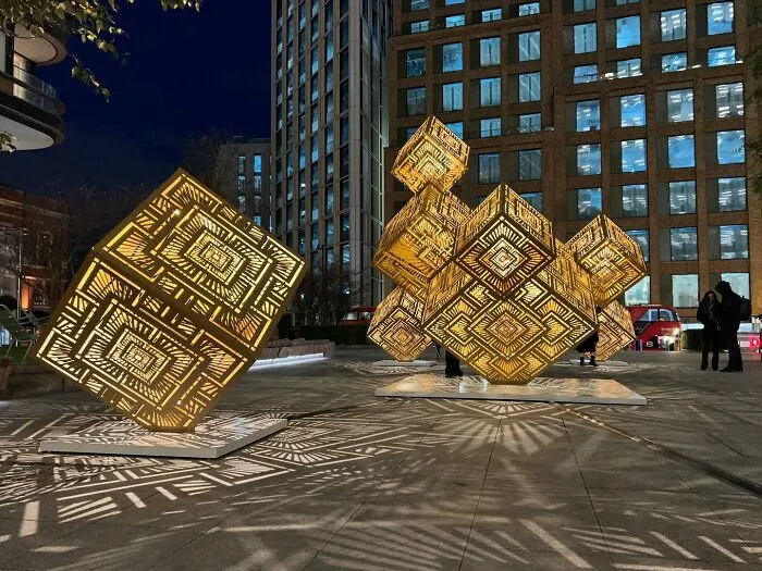 These Artists Made 47 Large-Scale Illuminated Sculptures In Geometrical Shapes
