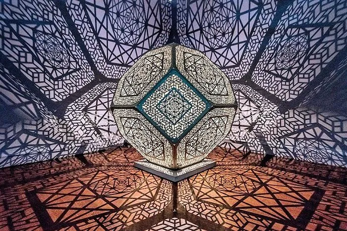 These Artists Made 47 Large-Scale Illuminated Sculptures In Geometrical Shapes
