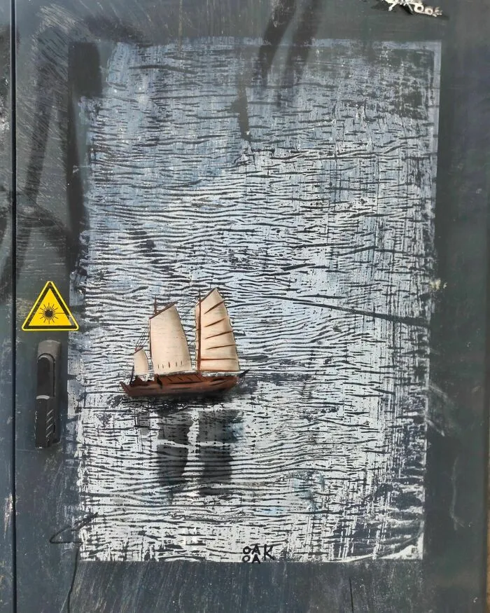29 Humorous Street Art Pieces Incorporated Into The Streets By Oakoak (New Pics)