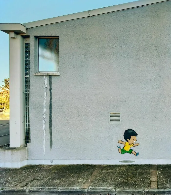 29 Humorous Street Art Pieces Incorporated Into The Streets By Oakoak (New Pics)