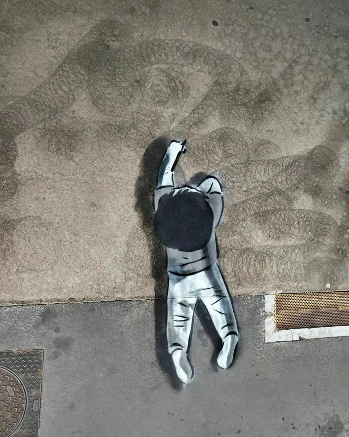29 Humorous Street Art Pieces Incorporated Into The Streets By Oakoak (New Pics)