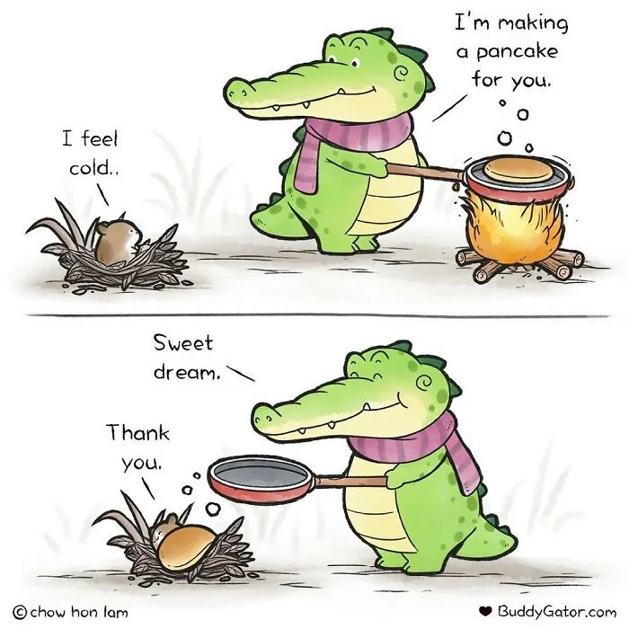 25 Charming Comics About The Fun Adventures Of A Friendly Alligator By Chow Hon Lam