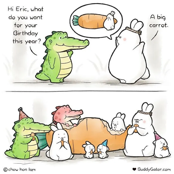 25 Charming Comics About The Fun Adventures Of A Friendly Alligator By Chow Hon Lam