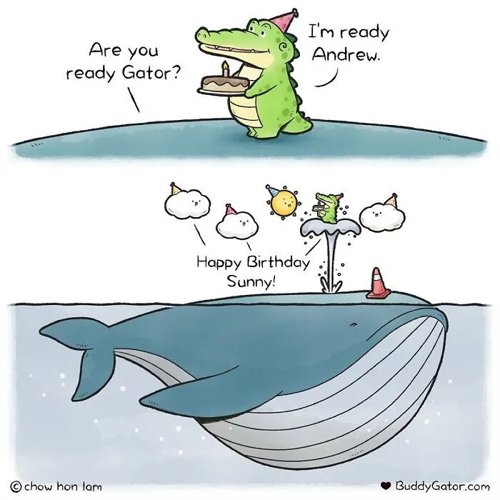 25 Charming Comics About The Fun Adventures Of A Friendly Alligator By Chow Hon Lam