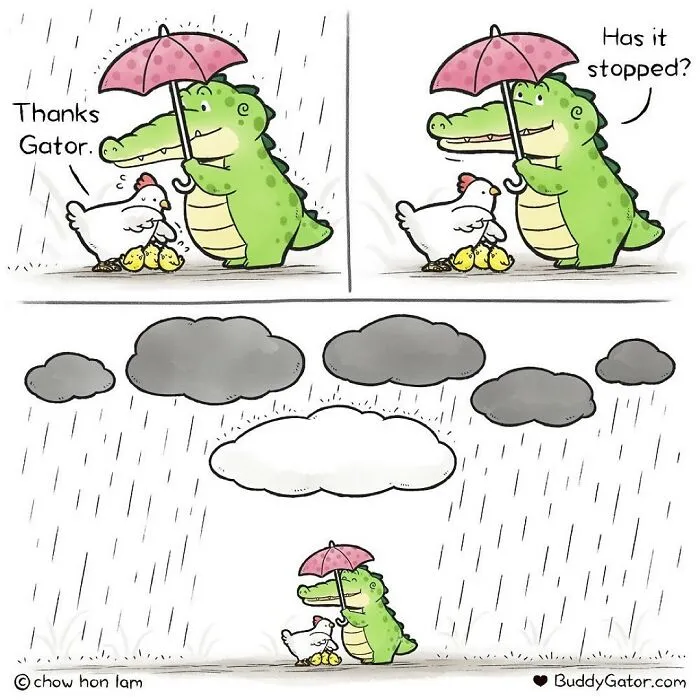 25 Charming Comics About The Fun Adventures Of A Friendly Alligator By Chow Hon Lam