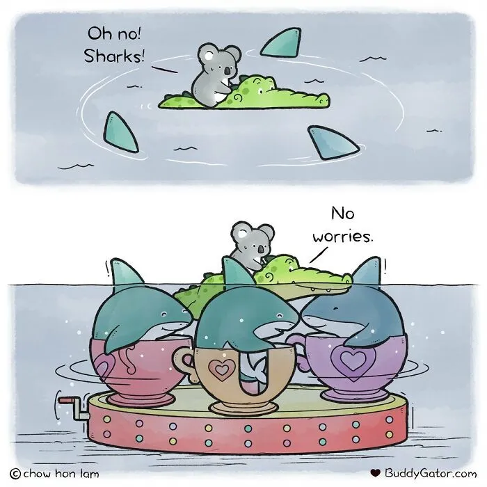 25 Charming Comics About The Fun Adventures Of A Friendly Alligator By Chow Hon Lam
