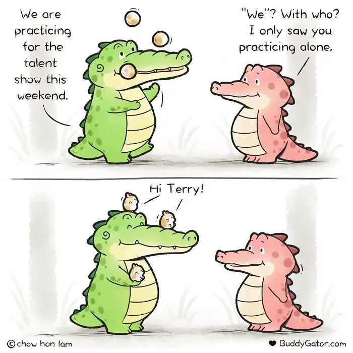 25 Charming Comics About The Fun Adventures Of A Friendly Alligator By Chow Hon Lam
