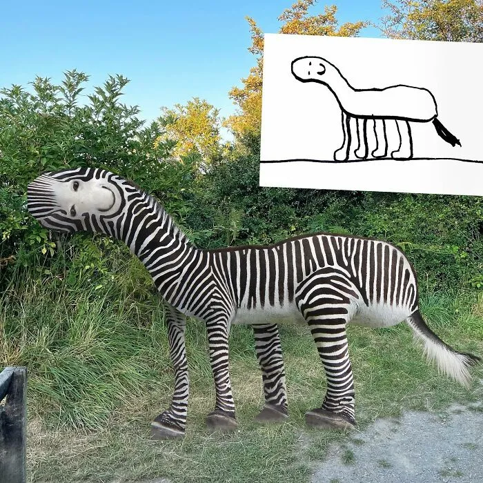 Dad Photoshops Kids’ Drawings As If They Were Real, And It’s Terrifyingly Funny (35 New Pics)