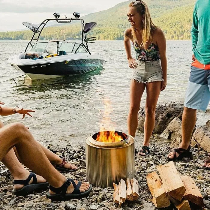 If You Like To Sit Around The Crackling Fire But Don't Want To Smoke Your Neighbor Out, Opt For This <span Style="Font:inherit;color:#d74b1f;"> Smokeless Fire Pit</Span>