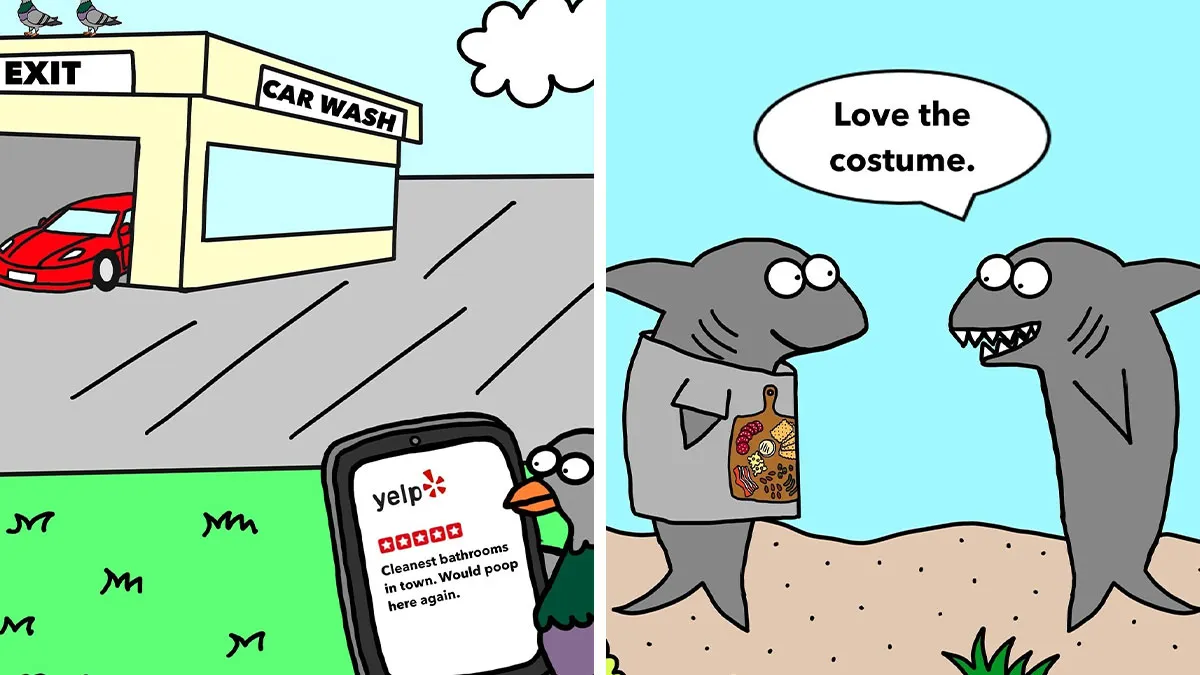 30 Cute And Funny Animal Cartoons I Draw To Support Charities
