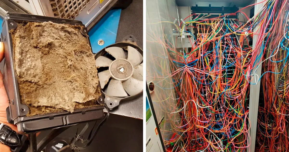Estos empleados de soporte técnico comparten los peores casos que han visto en su trabajo (43 mejores fotos)