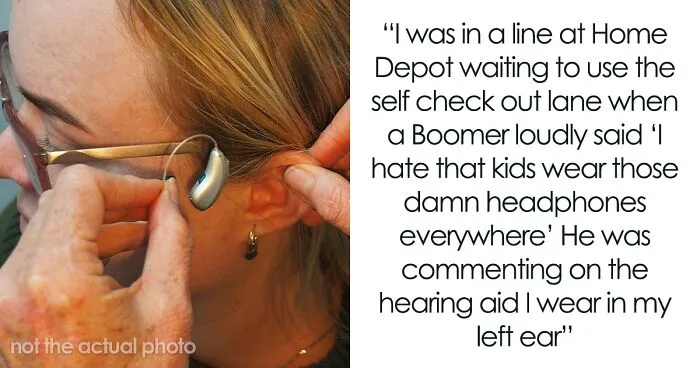 Boomer Mistakes Person's Hearing Aid For Headphones, Loudly Complains, Is Instantly Taught A Lesson