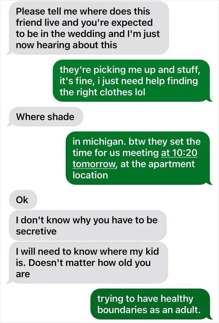 Appalling Texts Sent By Helicopter Parents Who Tried Controlling Adult Kids' Life (30 Examples)