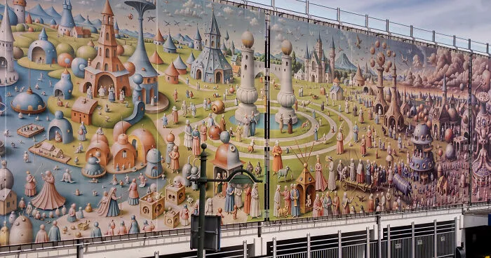 "Through The Eyes Of Hieronymus Bosch": Digital Art Collective Smack Creates 53 Meters-Wide Artwork