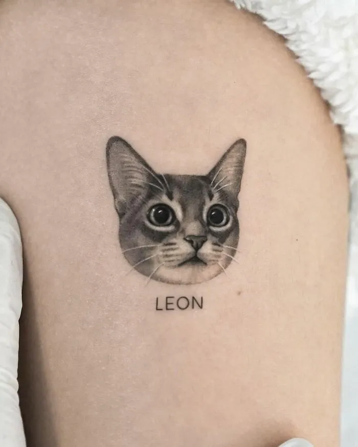 I Collected The Cutest Pet Portrait Tattoos From Different Artists (25 Pics)