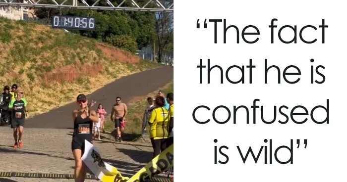 People Defend “Bad Mom” And Blast “Entitled Dad” After Woman Refuses To Hug Kids At Marathon Finish