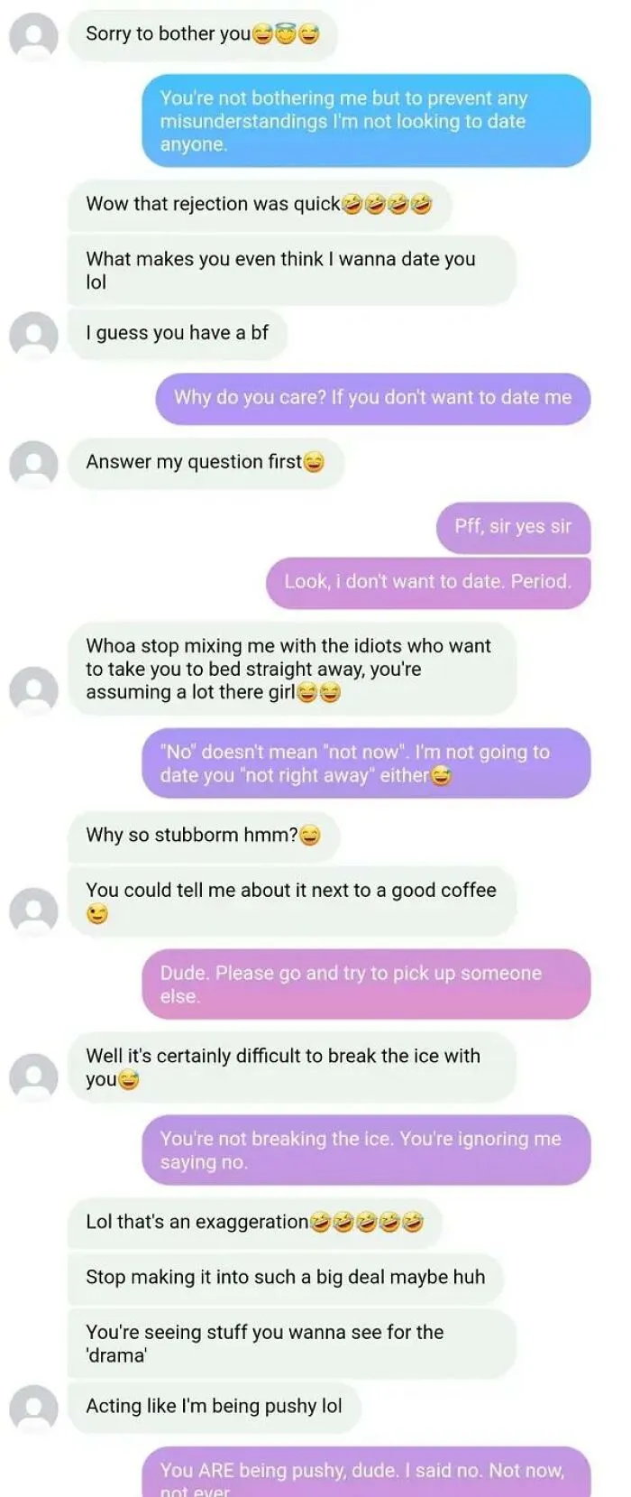 This Guy Who Thought He Deserved A Woman Because Of His Persistence... And Expert Gaslighting Skills