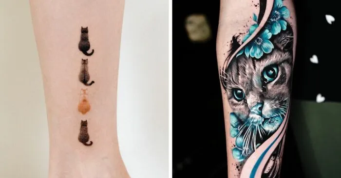 I Collected The Cutest Pet Portrait Tattoos From Different Artists (25 Pics)