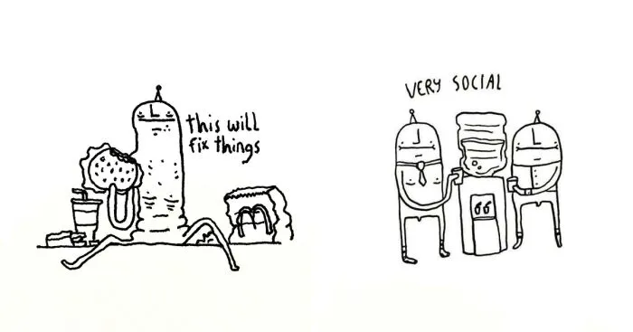 I Depict Life Through The Eyes Of Squishy Naked People With Hats (40 Pics)