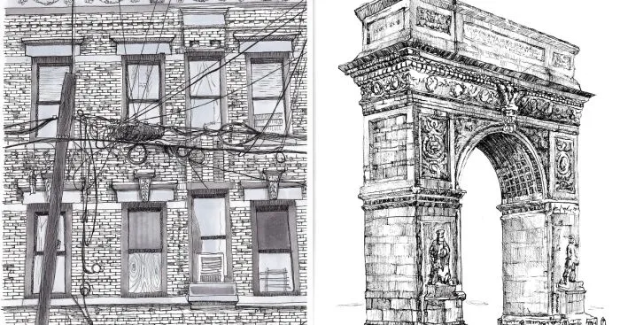 Ink Drawings Of NYC Cityscapes I Made This Year (14 Pics)