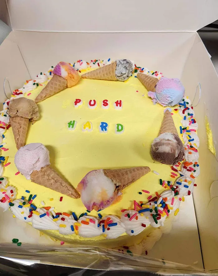 A Person At My Mom's Work Was Having A Cake Made For A Baby Shower And Asked My Mom What She Should Put On The Cake. She Used My Mom's Suggestion