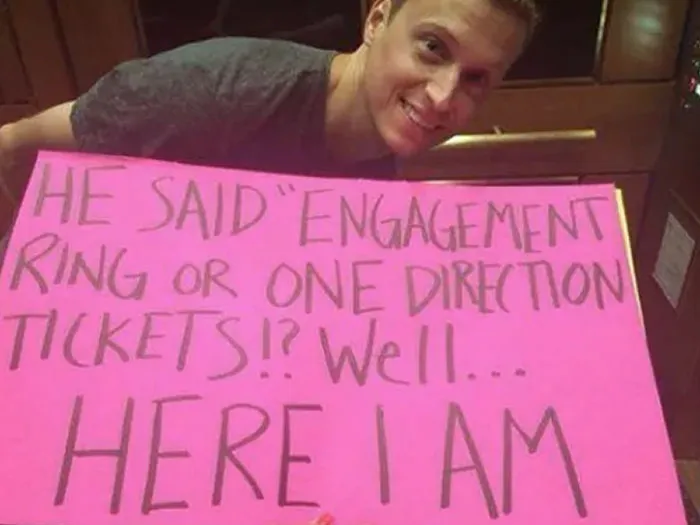  This Fan Chose To Go To A One Direction Concert Instead Of Getting Engaged