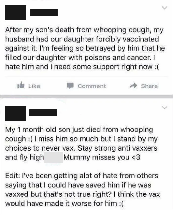 Son Died From Vaccinable Disease So Husband Forcibly "Filled Our Daughter With Poisons And Cancer"