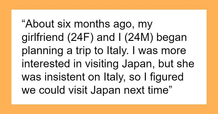 Woman Decides She’ll Spend Italian Vacation With BF Being Hit On By Locals, He Thinks Otherwise