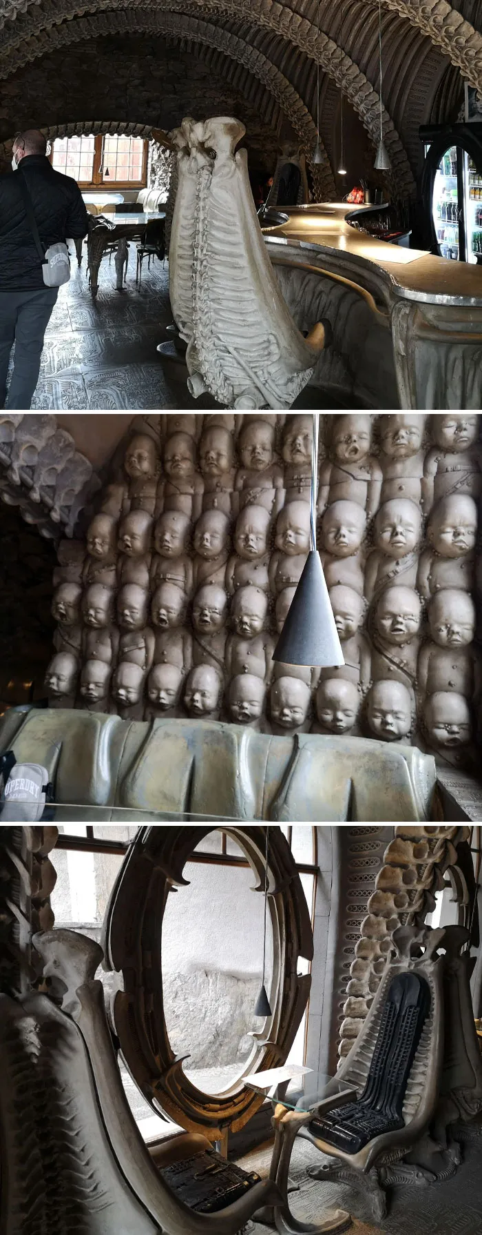 I Visited The H.R. Giger Museum In Switzerland Last Week. This Is The Bar Next Door
