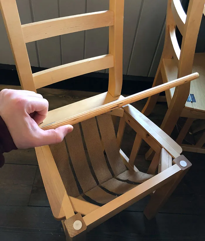 These Chairs In A Ski Resort's Restaurant Have Room For Your Gloves, Helmet, Hat, Etc