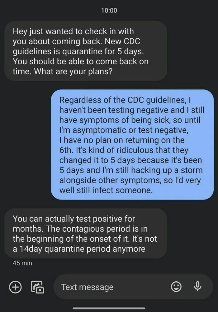 30 Screenshots Of Text Exchanges Featuring Job Resignations, As Shared On This Page