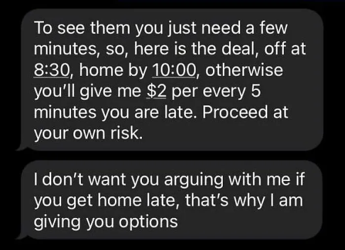 Appalling Texts Sent By Helicopter Parents Who Tried Controlling Adult Kids' Life (30 Examples)