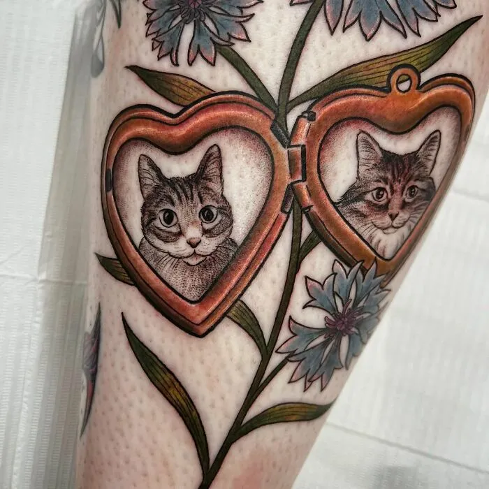 I Collected The Cutest Pet Portrait Tattoos From Different Artists (25 Pics)