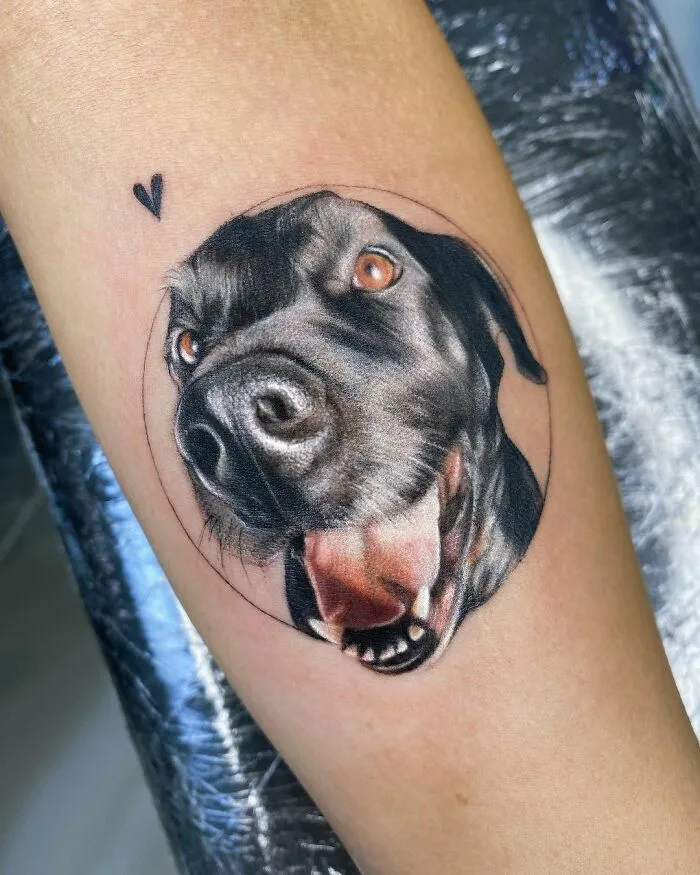 I Collected The Cutest Pet Portrait Tattoos From Different Artists (25 Pics)