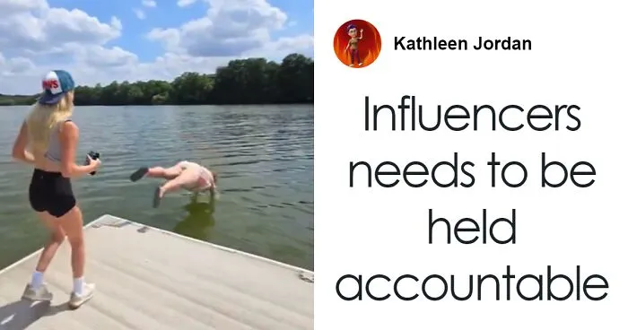 "The Lady Wanted To Swim": Kick Streamer Under Fire After Paying Non-Swimmer To Jump Into Lake