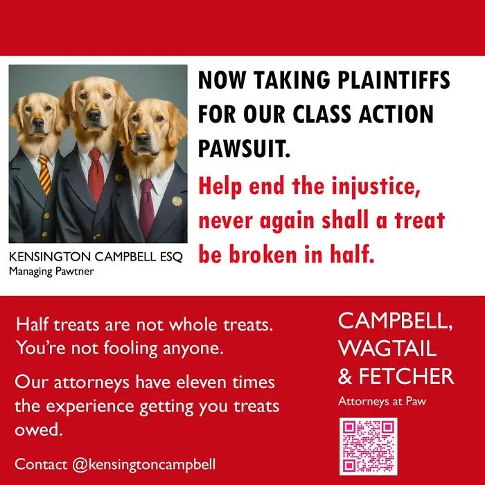 A Series Of Parody Ads For All The Dogs Seeking Attorney Services By Kensington Campbell (26 New Pics)