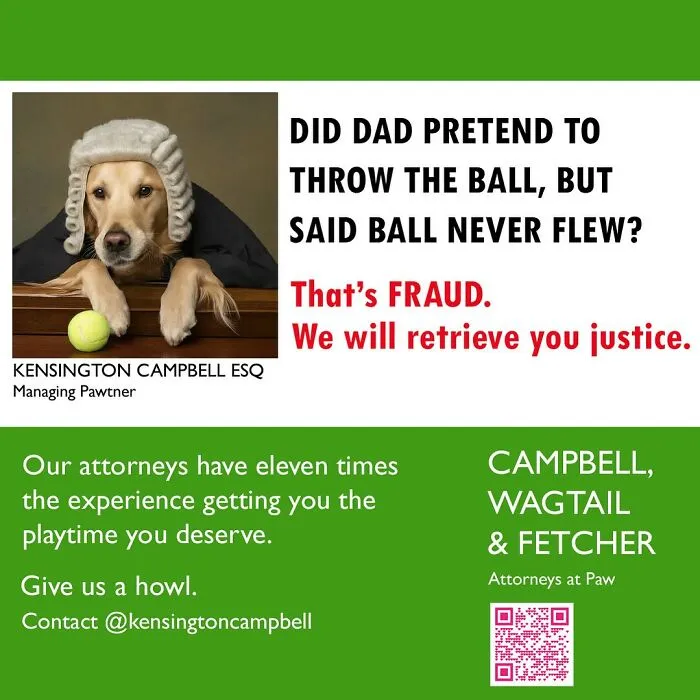 A Series Of Parody Ads For All The Dogs Seeking Attorney Services By Kensington Campbell (26 New Pics)
