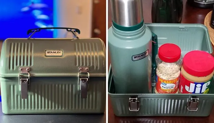 Packing Lunch Just Became A Whole Lifestyle Moment Now That A <a Style="Display:inline;" Href="Https://Www.amazon.com/Stanley-Classic-Lunch-Hammer-10-Quart/Dp/B00noncldo?ie=utf8&th=1&psc=1&linkcode=ll1&tag=bpmoose-20&linkid=d3536ac2713ae156b9e87b43897e0053&language=en_us&ref_=as_li_ss_tl" Target="_blank">  <span Style="Font: Inherit; Color: #d74b1f;"> Stanley Lunch Box </Span> Makes Dad The Most Prepared Person In Any Room He Walks Into With It