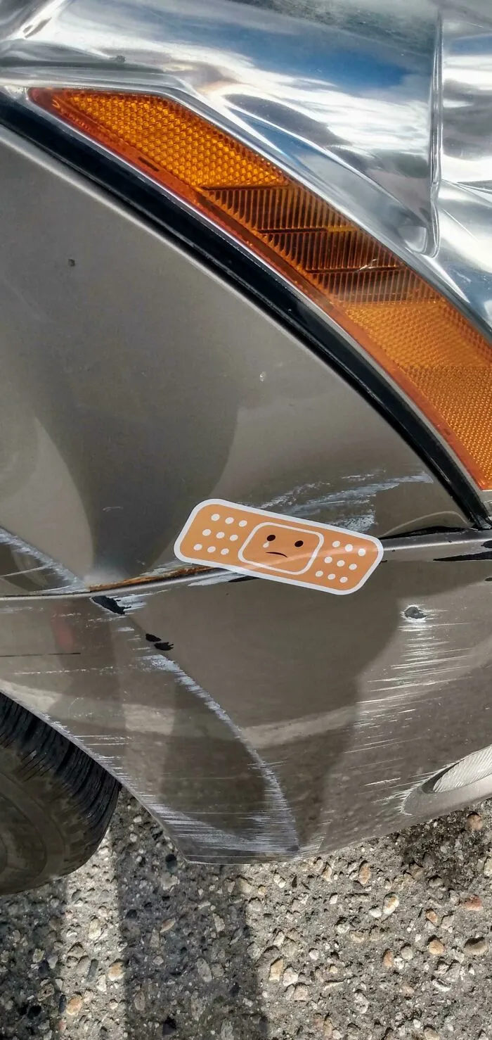Hubby Was Mad When I Dented My Car So I Fixed It. I Swear The Cement Pillar I Parked Next To Came Out Of Nowhere