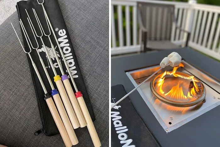 No Backyard Fire Pit Moment Is Complete Without Someone Dramatically Losing A Marshmallow To The Flames, But <a Style="Display:inline;" Href="Https://Www.amazon.com/Mallome-Marshmallow-Roasting-Smores-Sticks/Dp/B07vdkmgpm?ie=utf8&th=1&linkcode=ll1&tag=bpmoose-20&linkid=24cb02d37202656d61d1bee89e3b432f&language=en_us&ref_=as_li_ss_tl" Target="_blank">  <span Style="Font: Inherit; Color: #d74b1f;"> S'mores Sticks </Span> At Least Give Dad A Fighting Chance Of Getting It Right This Time