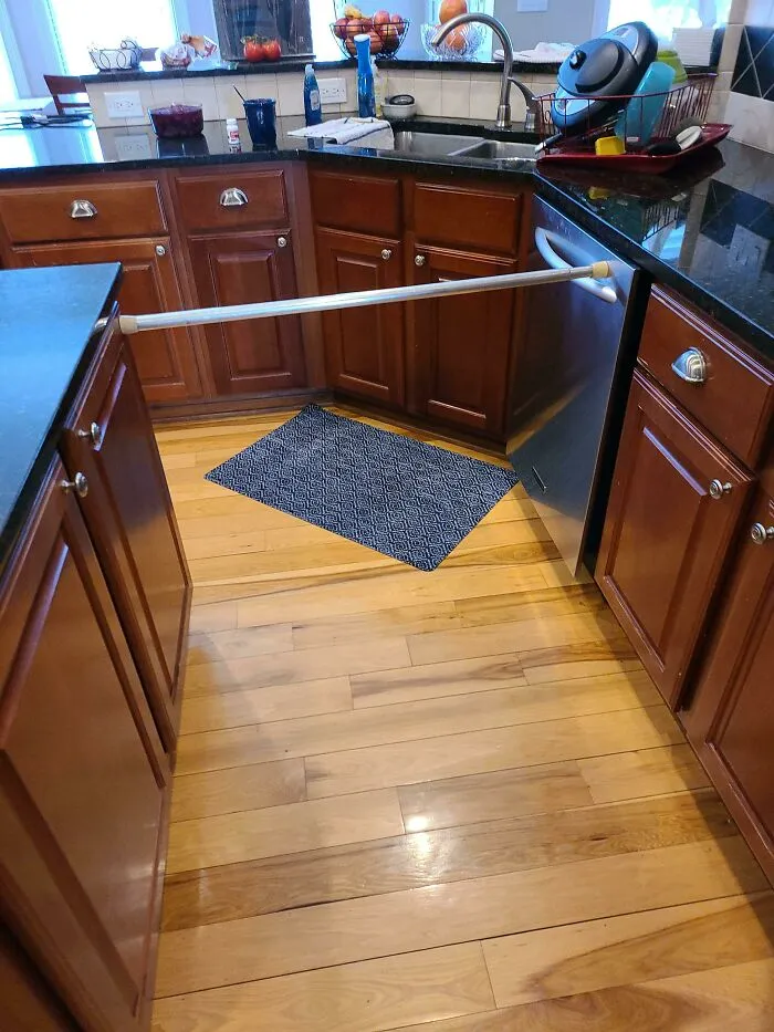 My Dad's Solution To Keep The Dishwasher Door From Opening Mid Cycle 😂