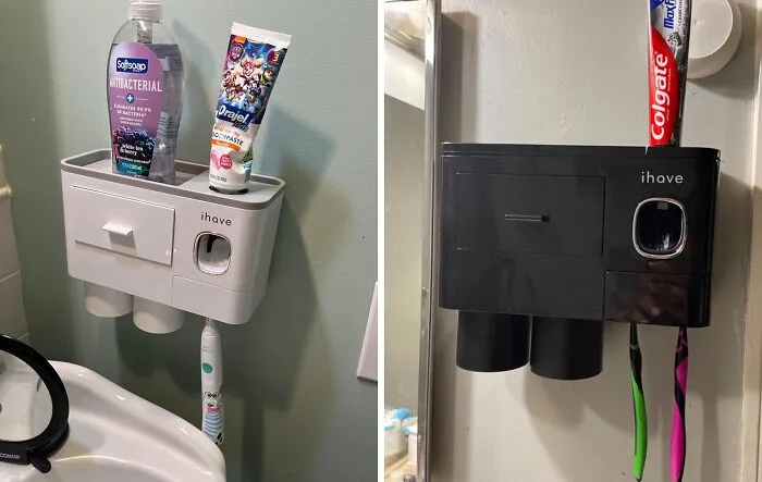 Spruce Up Your Morning Routine With This <span Style="Font:inherit;color:#d74b1f;"> Toothbrush Holder And Toothpaste Dispenser</Span>
