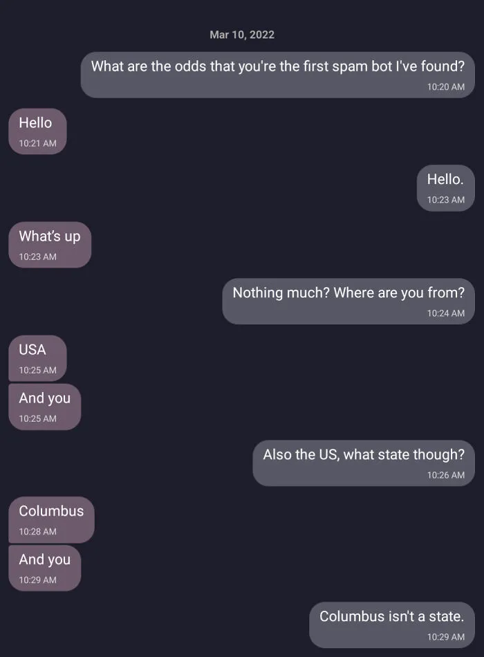 I Hate When Scammers Don't Do The Smallest Bit Of Research Ahead Of Time