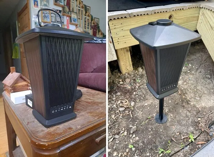 This <span Style="Font:inherit;color:#d74b1f;"> Waterproof Outdoor Speaker </Span> Blends Effortlessly With Its Surroundings