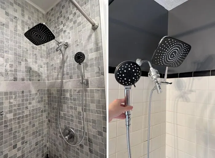 This <span Style="Font:inherit;color:#d74b1f;"> Rainfall Shower Head With Handheld Sprayer </Span> Gives You A Spa Experience At Home
